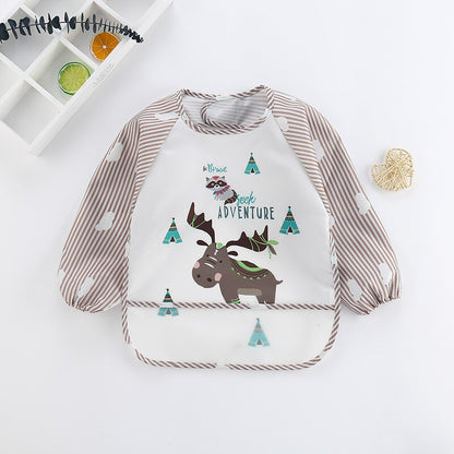 Baby Splash Proof Apron Bib with Long Sleeves