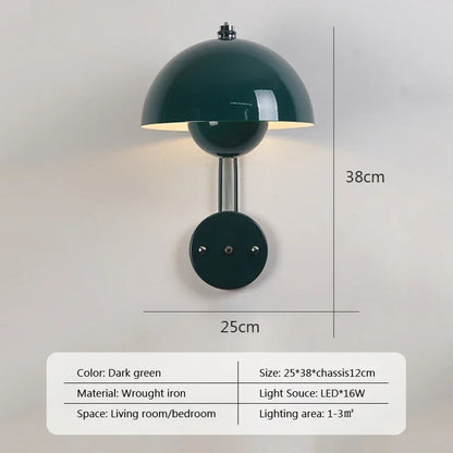 Modern Mushroom Wall Light Fixture
