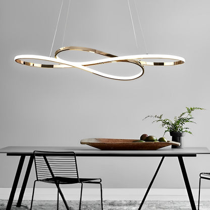 Stylish Curved 8 Led Dimmable Pendant Light Fixture - Halri