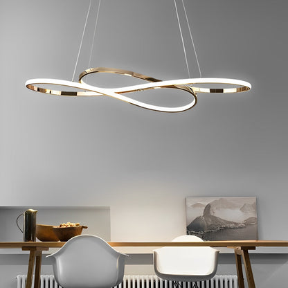 Stylish Curved 8 Led Dimmable Pendant Light Fixture