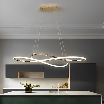 Stylish Curved 8 Led Dimmable Pendant Light Fixture