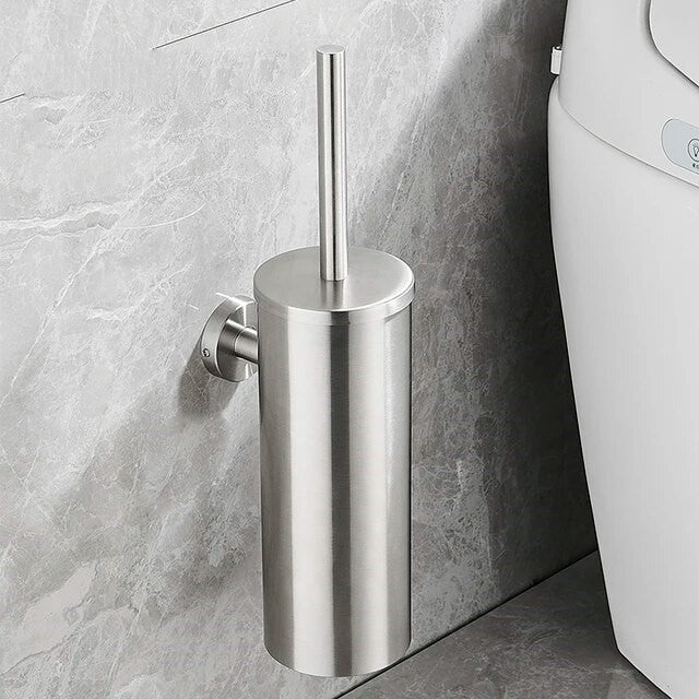 Modern Stainless Steel Wall Toilet Brush Holder - Halri