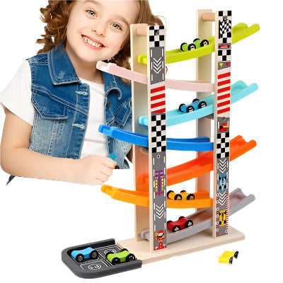 Fun Colorful Wooden Train Track Set for Kids - Halri