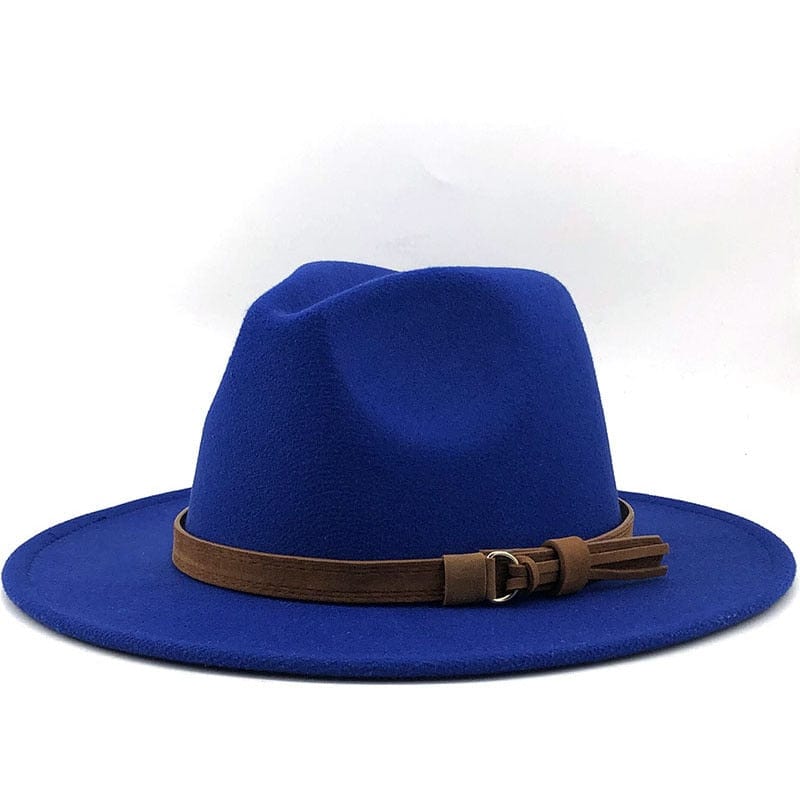 Classic Soft Leather Fedora Hat
