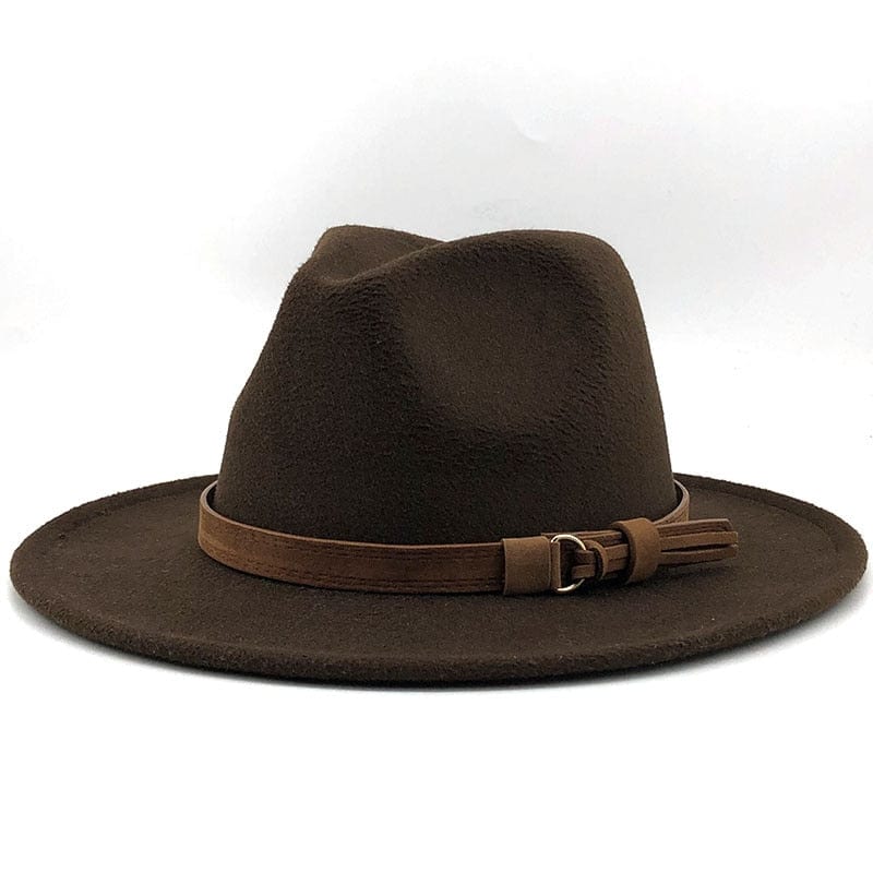 Classic Soft Leather Fedora Hat