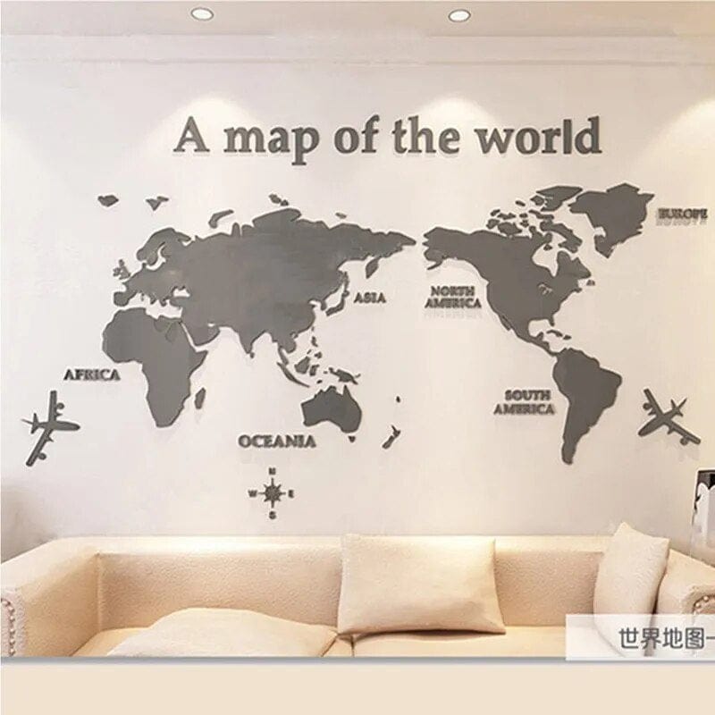 Colorful Global Map Wall Decal