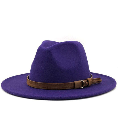 Classic Soft Leather Fedora Hat