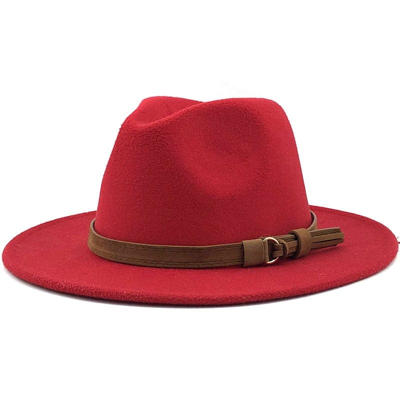 Classic Soft Leather Fedora Hat