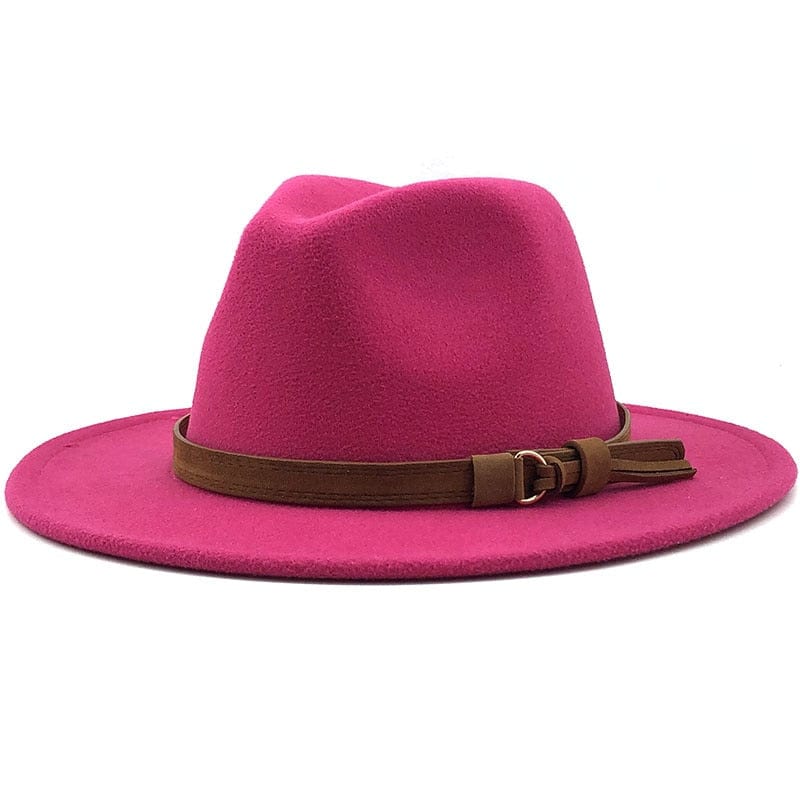 Classic Soft Leather Fedora Hat