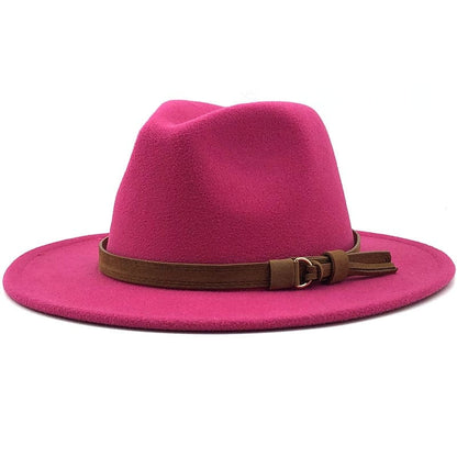 Classic Soft Leather Fedora Hat