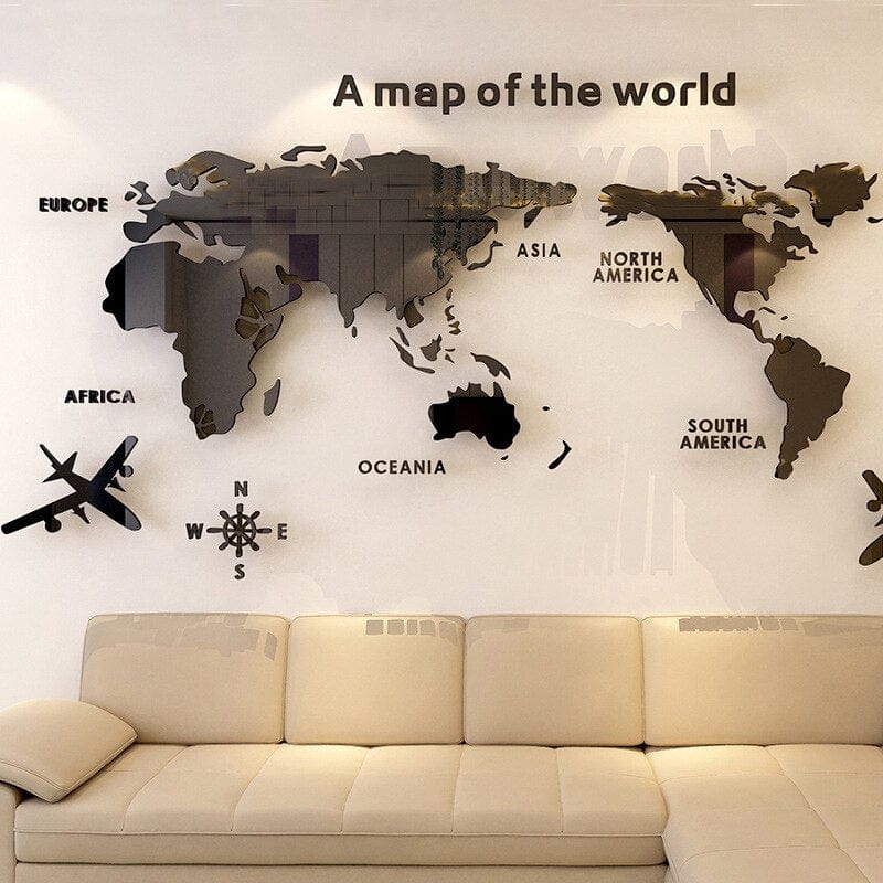 Colorful Global Map Wall Decal