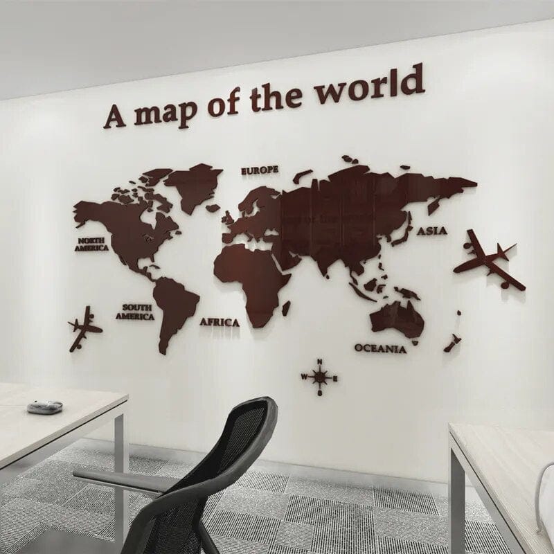 Colorful Global Map Wall Decal