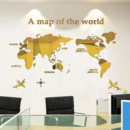 Colorful Global Map Wall Decal