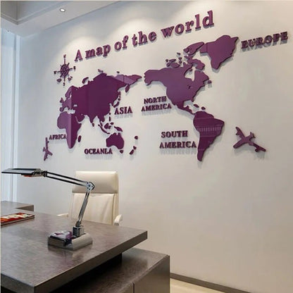 Colorful Global Map Wall Decal