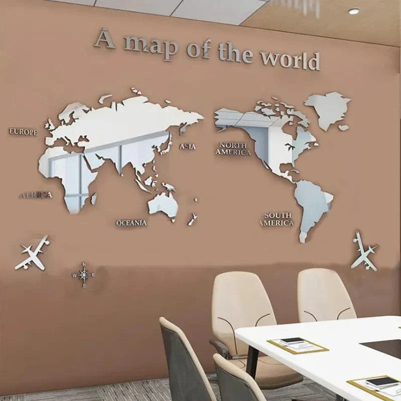 Colorful Global Map Wall Decal