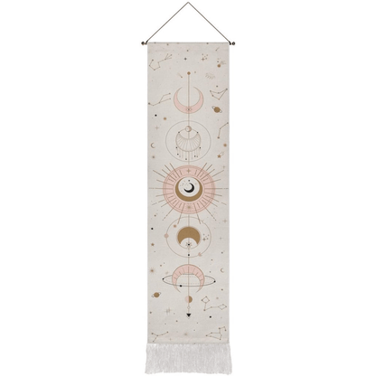 Cosmic Moon Phase Wall Art Tapestry