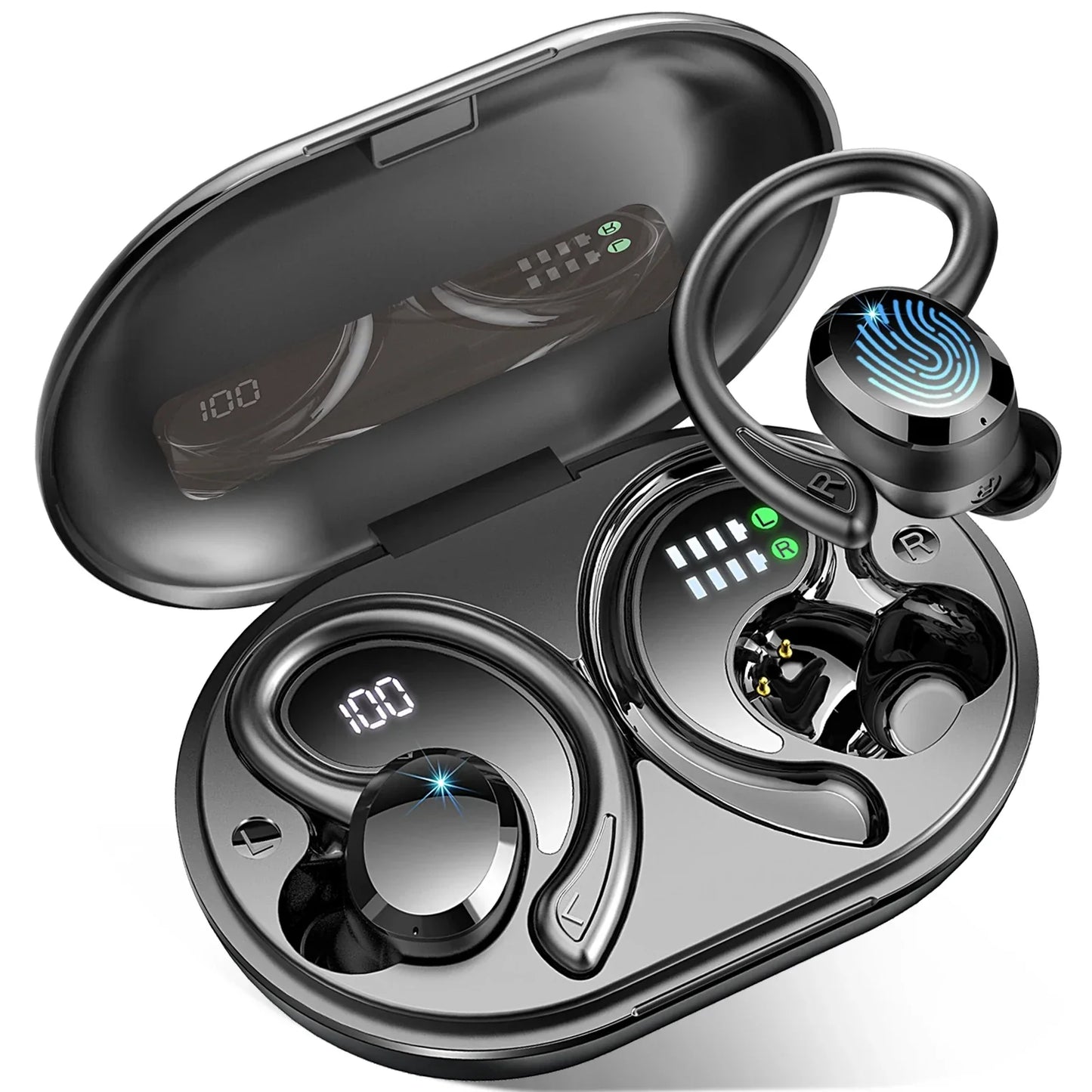 Wireless Earbuds with Long Lasting Battery Secure Fit