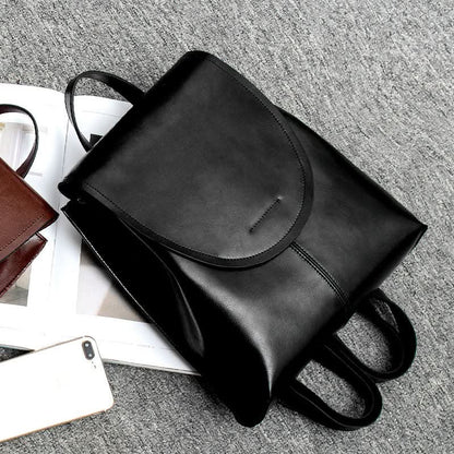 Stylish Ladies Leather Rucksack for Daily Use