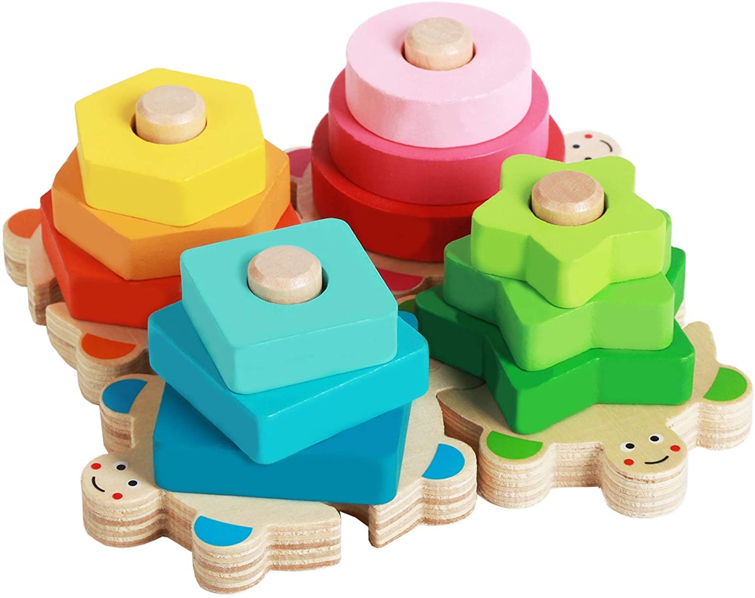 Fun Educational Wooden Block Stacker - Halri