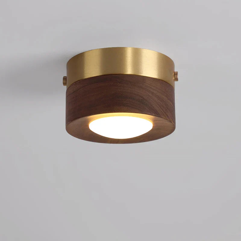 Brown Wood LED Ceiling Lamp for Warm Lighting - Halri