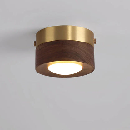 Brown Wood LED Ceiling Lamp for Warm Lighting - Halri