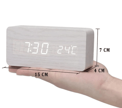 Smart Wooden Digital LED Alarm Clock