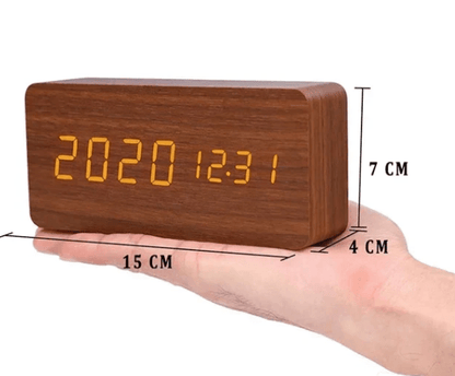 Smart Wooden Digital LED Alarm Clock
