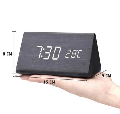 Smart Wooden Digital LED Alarm Clock