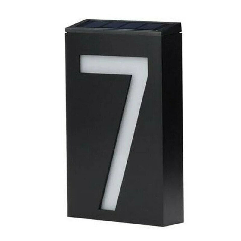 Solar Powered House Number Sign - Eco Modern Display