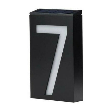 Solar Powered House Number Sign - Eco Modern Display