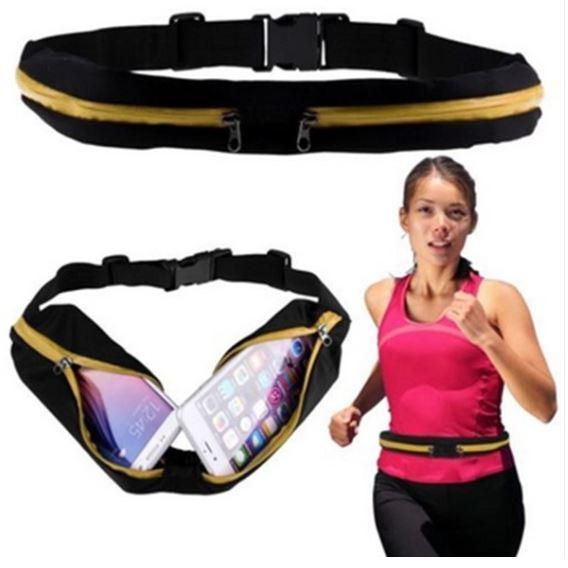 Sporty Double Pouch Waist Belt